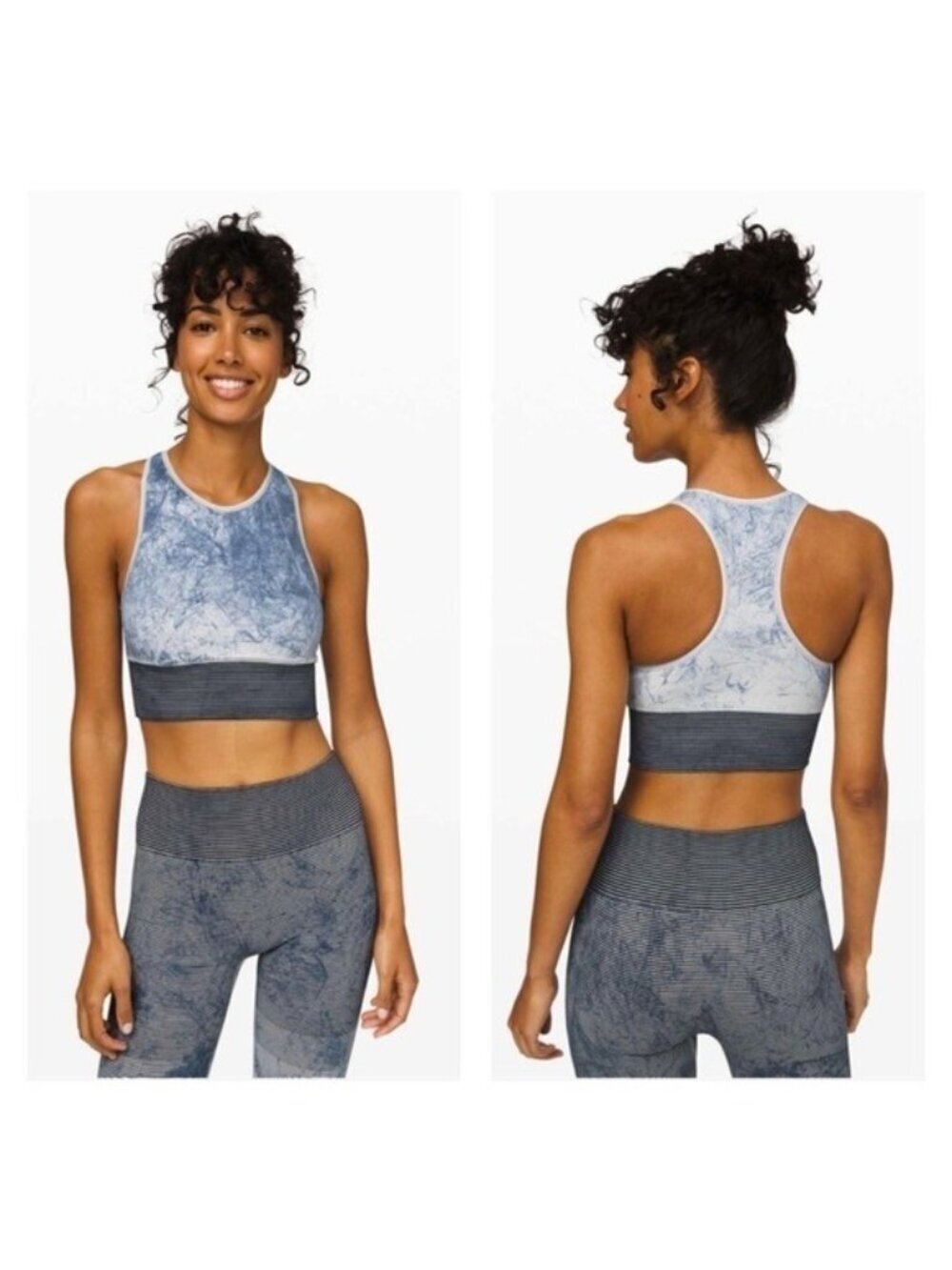 LULULEMON Ebb to Train Bra *WashWhite / Black / Luna A51 Size 4